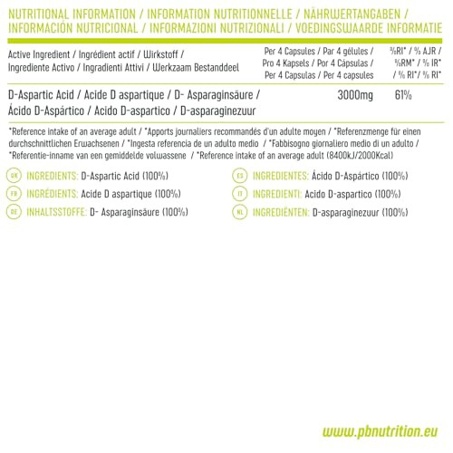 PBN D-Aspartic Acid 120 Capsules 1