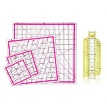 6 Stück Acryl-Quiltlineale, Quadratisches Stoffschneidelineal mit Klarer Markierung, Quiltlineal, Bügellineal zum Basteln