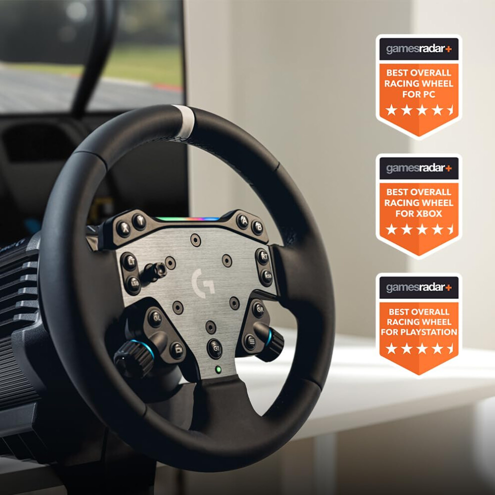 Logitech G Rs50 System, 3-Piece Sim Racing Steering Wheel Setup - Base With 8 Nm Direct Drive, Rs Wheel Hub,13 Buttons And Rs Round Wheel 11ÂInch - 5006210851413