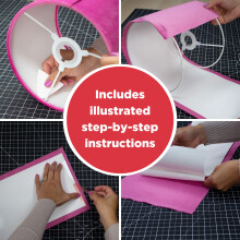 20cm Lampshade Making Kit use with Pendant Ceiling Lights and Table and Floor Lamp, Drum Circle Shape Needcraft UK DIY use with Fabric, Textile, Wall