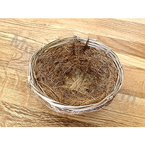 Moondown Farm Canary Bird Nest Pans Coco and Wicker with Hooks 5 PACK 2