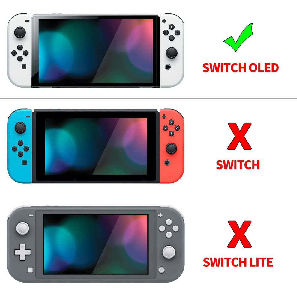 Playvital Altergrips Protective Slim Case For Nintendo Switch Oled, Ergonomic Grip Cover For Joycon, Dockable Hard Shell For Switch Oled W/Thumb Grip 5004536133251