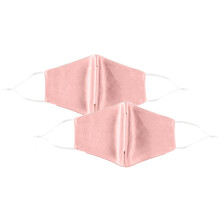 2Pack Termin8 Satin Silk, Lightweight Breathable, Festival Face Mask, Blush Pink