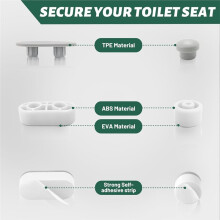 Toilettensitzpuffer für Bidet- und Deckelbefestigung, 8 Stück Universelle Rutschfeste Toilettensitzabstandshalter für Bidet und Toilettendeckel