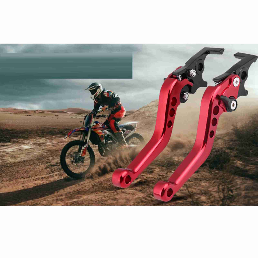 Cnc Aluminium Motorcycle Brake Levers Pair Red 7293282878105