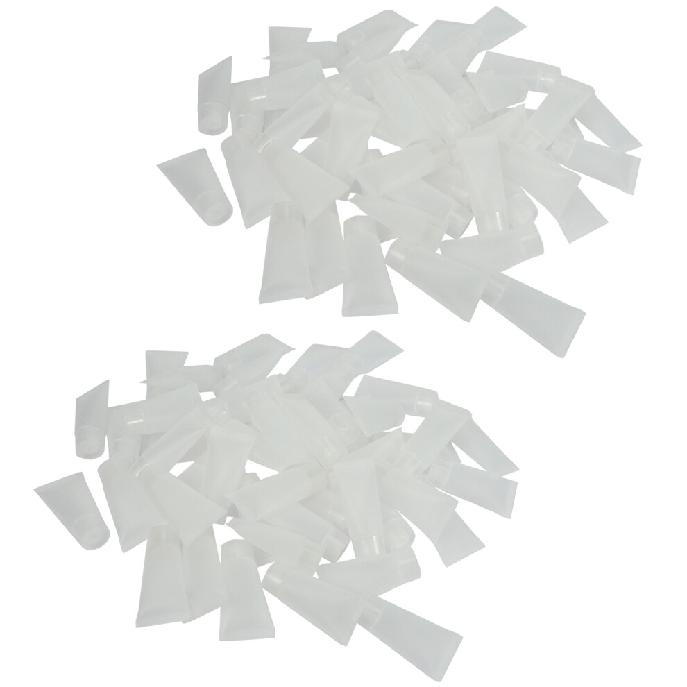 100Pcs 15Ml Refillable Tube Empty Lotion Bottle Soft Tube with Cap Travel Squeeze Make Ups Container Refillable Bottles