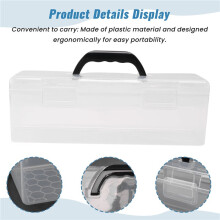Acrylic Paint Storage Box, 30 Bottle Capacity Acrylic Paint Storage Box for 2 Fluid Ounces Acrylic Paint,Storage Box