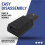 2 Pack Heavy Duty Push  & Lock for Hidden Door Touch Latches and Catch Magnet Push Release Drawer Pull Tip, Black 6
