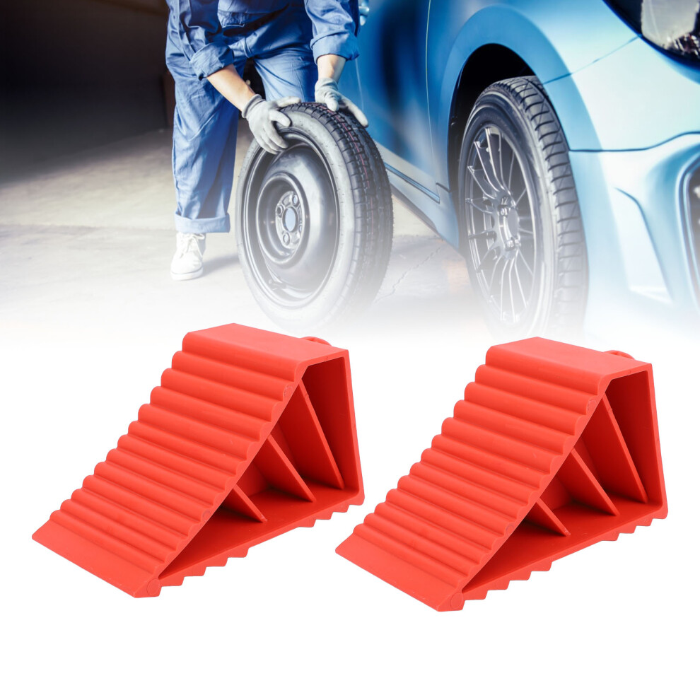 Red Solid Wheel Chocks for Trailers