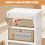 3/4 Tier Stackable Storage Boxes with Lids,Sturdy PP Matterial, Foldable Plastic Storage Unit for Toys/ Clothes A 6