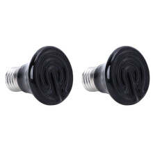 2X Hot 50W E27 Lampada Riscaldante per Animali Domestici Lampada da Rettile per Animali Domestici con Emettitore di Ceramica un Infrarossi Nero