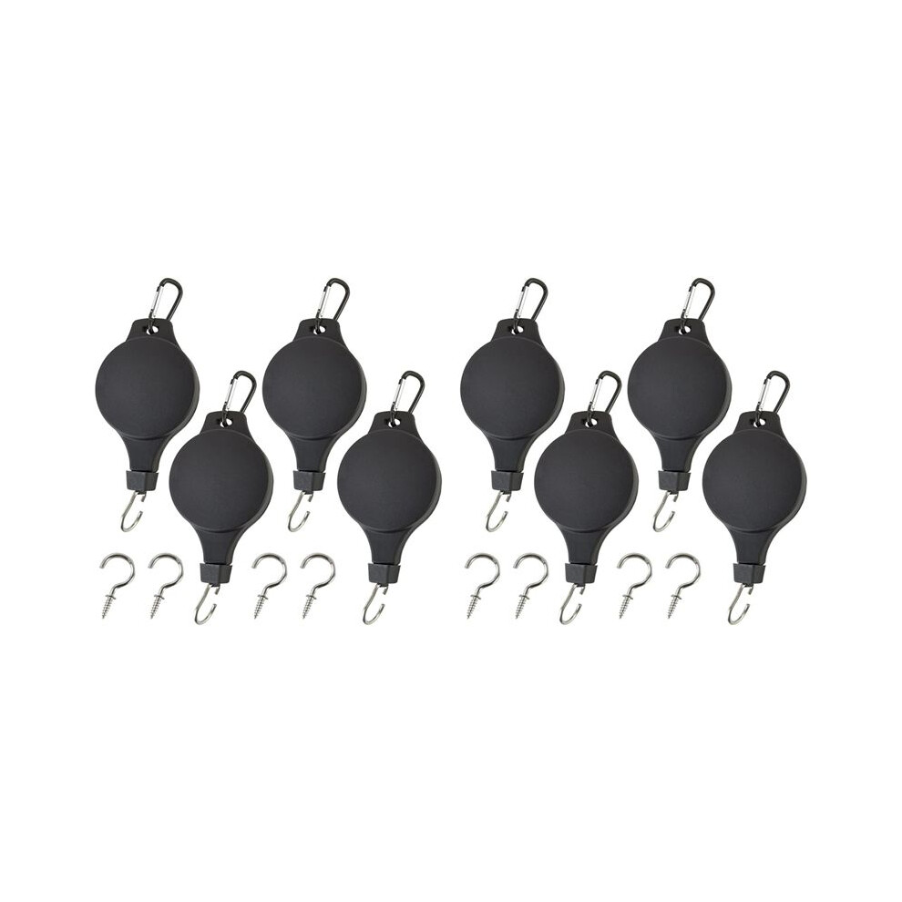 8Pcs Plant Pulleys Plant Hook Pulley With 8Pcs Ceiling Hooks For Hanging Plants Retractable Plant Hangers Outdoor 6031379199167