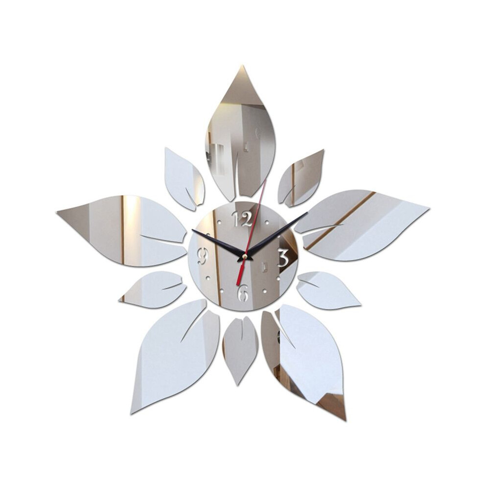 Mirror Acrylic Material Single Face Wall Stickers Modern Style Wall Quartz Clocks Home Decor Wall Watches Silver 4711460365986
