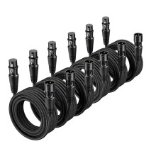 6 Pack XLR Cable Balanced Microphone Cable 3Pin XLR Male to Female Mic Speaker Cable for Mixer, Speaker Systems