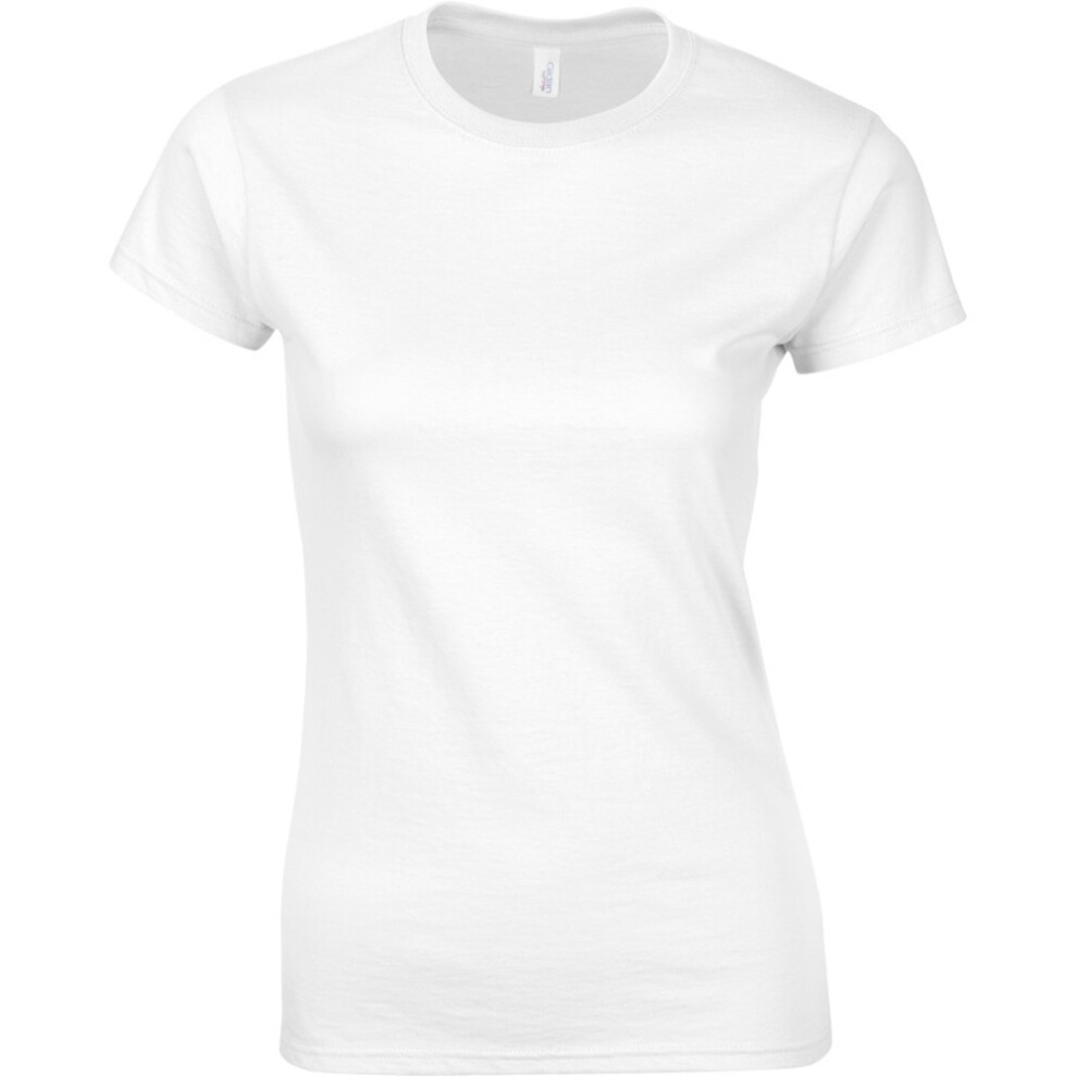 Gildan (L, ) Ladies Soft Style Short Sleeve T-Shirt White