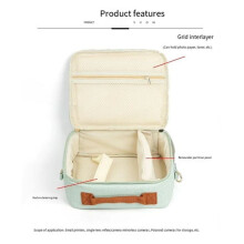 Multifunctional Outdoor Camera Bag for Camera Quilted Shoulder Bag Crossbody Digital Camera Case-Bag