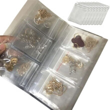 PVC Clear Jewelry Anti Oxidation Zipper Bag,Jewelry Earring Organizer Storage Book Bag,Jewelry Storage Book (84 Cells)