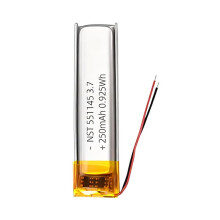 10 Stück 3,7 V 551145 250 MAh Polymer-Lithium-Akku für TWS Wireless -Kopfhörer I7 I8 I9 I10
