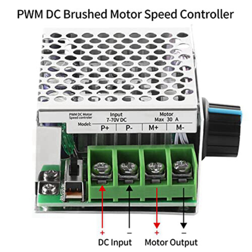 2X  Motor Speed Controller PWM Controller, 7-70V 30A Adjustable PWM Motor Speed Regulator 12V 24V 36V 48V 2