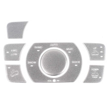 for  Grand Cherokee 2011-2020 Four-Wheel Drive Control Button Decor Cover Trim Sticker Accessories, Silver Aluminum