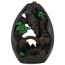 Lofty Mountains and Flowing Water Backflow Incense Burner Smoke Waterfall Incense Sticks Holder 20 Pcs Incense Cones