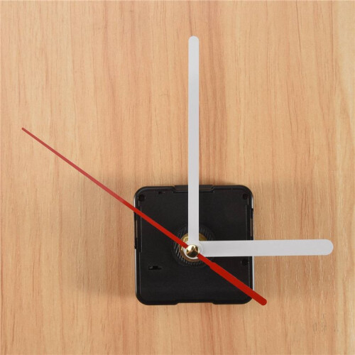 Clock Movement Mechanism with White Hour Minute Red Second Hand DIY Tools Kit 1