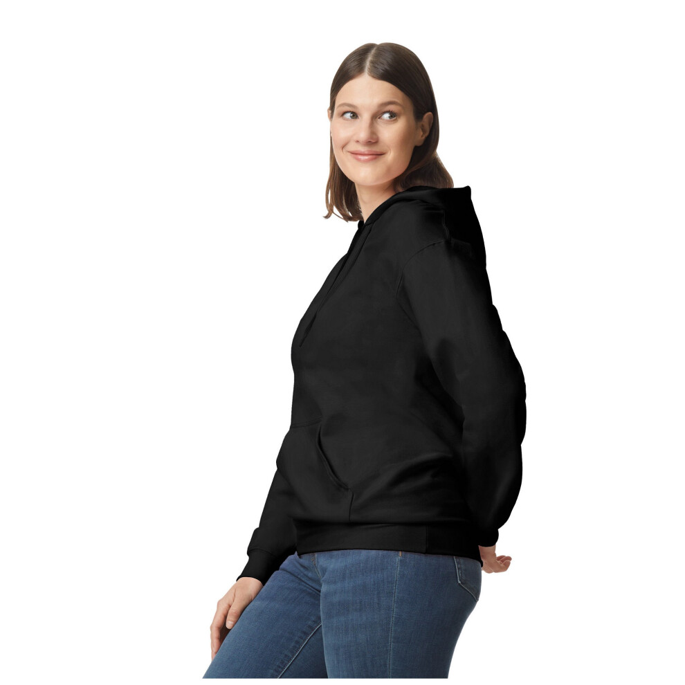 Gildan (4Xl, ) Unisex Adult Softstyle Fleece Midweight Hoodie Black