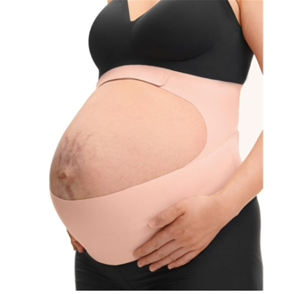 Enekio (Skin Color, L) Pregnancy Belly Band, Cozy Support Ergonest Maternity Belly Band, Invisible Pregnancy Belt For Back, Abdomen, Waist