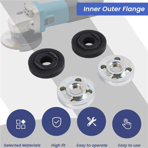 2 Pair Angle Grinder Inner Outer Flange Replacement for  9523NB 2