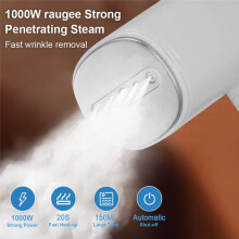 Handheld Steamers for Clothes,1000W Foldable Travel Steamer,Portable Hand Iron with 150ml Water Tank for Home Travel(EU)