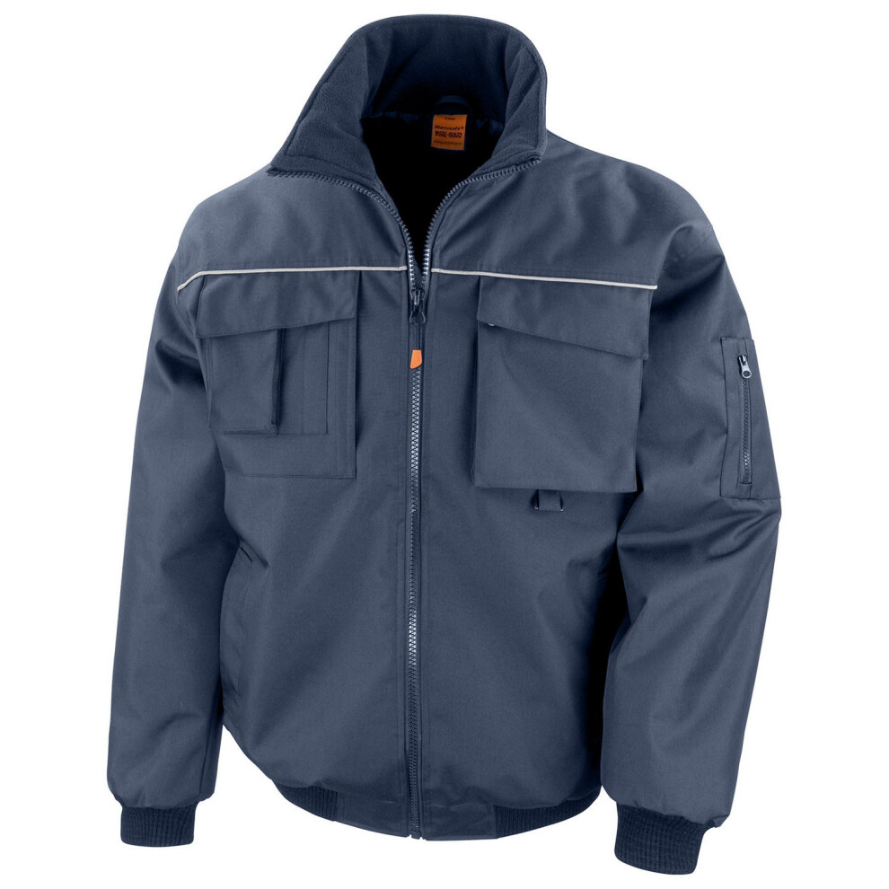 (M, Navy) Work-Guard By Result Mens Sabre Pilot Jacket 5063470735761