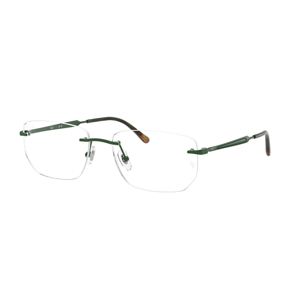 Ray - Ban Unisex Green Rx3768v 3204 Optical Frames Metal Transparent Geometric Normal - Image 3