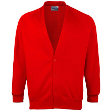 (28, Red) Maddins Childrens Unisex Coloursure Cardigan / Schoolwear
