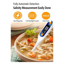 Salt Meter for Food & Aquarium, Digital Salinity Tester with 3 Modes PPT % SG, Temp & ATC, Portable