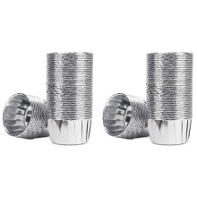 100Pcs Aluminum Foil Cupcake Cups Disposable Muffin Liners Baking Cups Aluminum Cupcake Tip Pan Silver