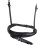 (Full, Black) Collegiate Leather Mono Crown Flash Noseband 1