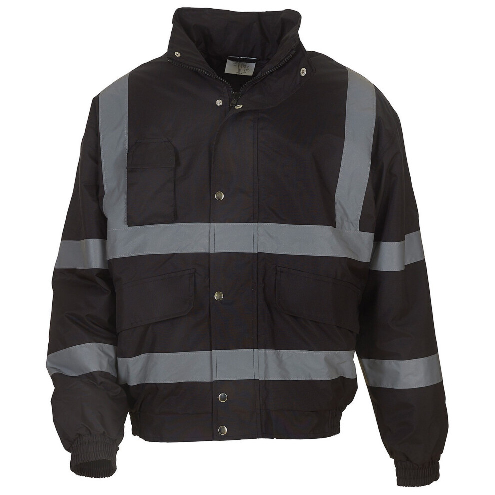 (5Xl, Black) Yoko Unisex Adult Classic Hi-Vis Bomber Jacket 5063470680924