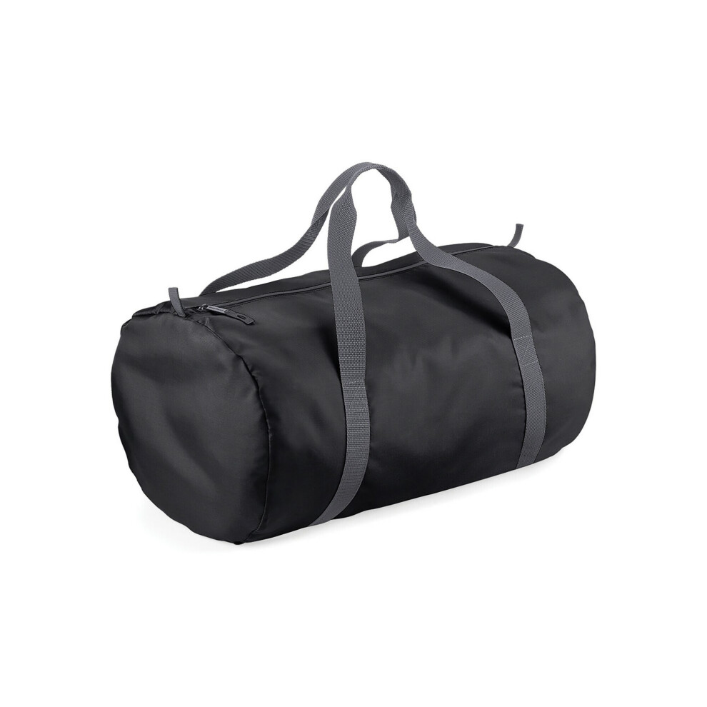 Bagbase Barrel Packaway Duffle Bag - Black - Image 2