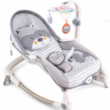 Baby Bouncer Chair with Toy Bar & Soothing Lights