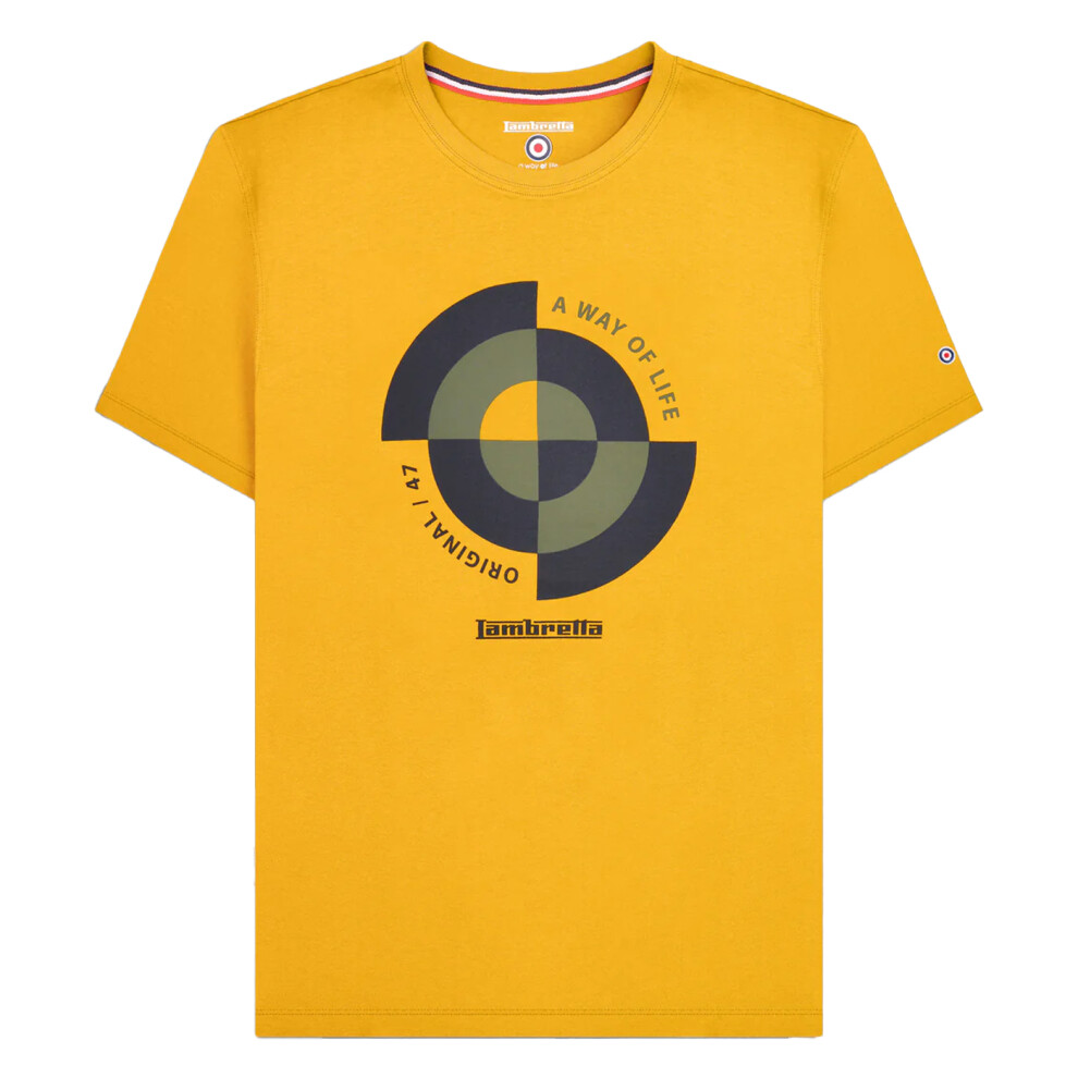 Lambretta (3Xl, ) Mens Target Quadrant T-Shirt Gold