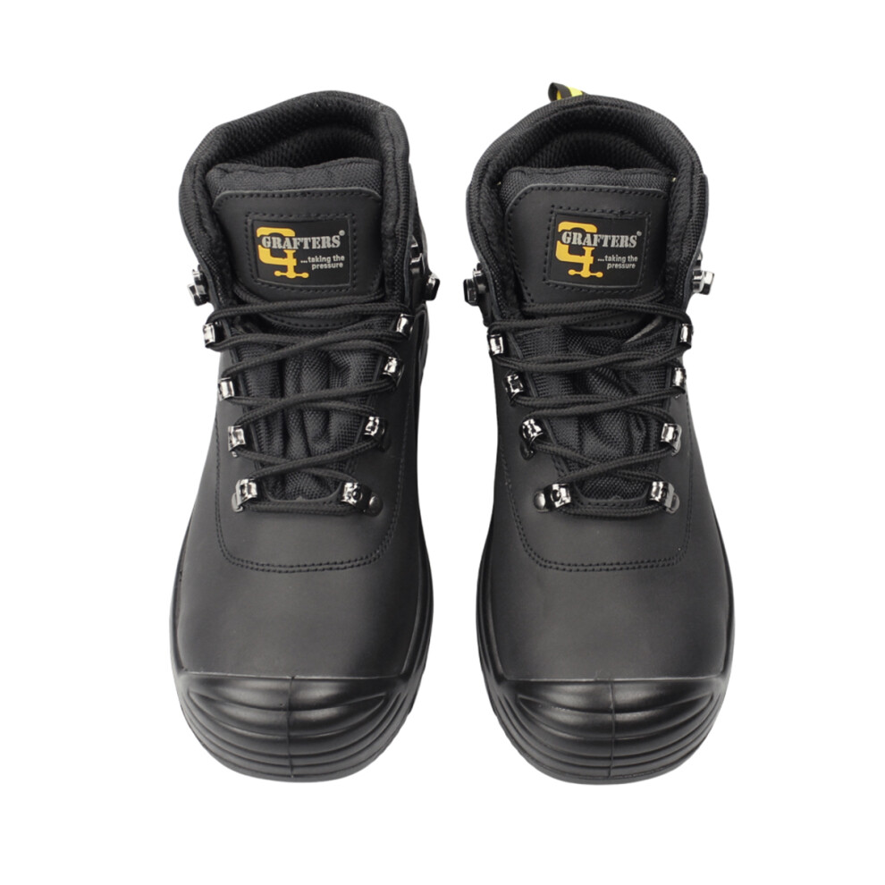 (13 Uk, Black) Grafters Mens Super Wide Eeee Fitting Safety Boots 5057080791453