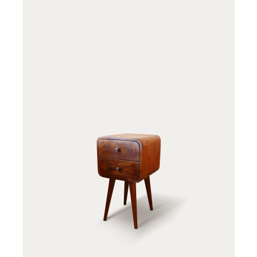 Contemporary 2-Drawer Wood Accent Bedside Table 1