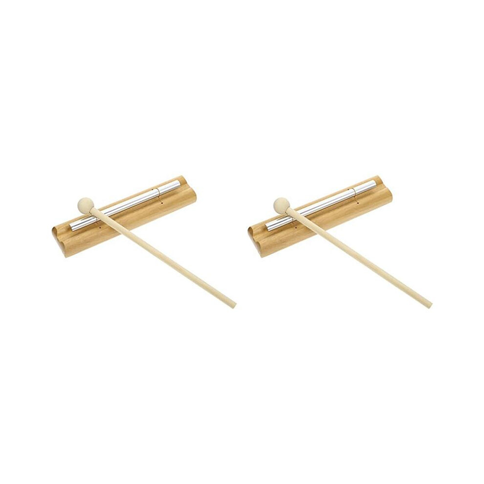 Hand Chimes 2 Phoneme Percussion Instrument Musical Toy Wooden Wind Chime Music Teacher Tools Hand Bell Chime 4712099230508