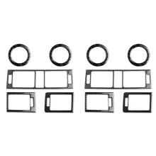 10 Pièces Garniture de Couverture de Sortie D'Aération de Tableau de Bord de Console Centrale Intérieure En Fibre de Carbone pour C-Class W204