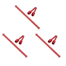 3sets Metalen Centrale Aandrijfas en Propeller Joint Set voor TT-02 TT-02B TT02 TT02B 1/10 RC Auto Upgrade Onderdelen,2