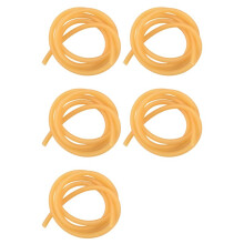 5X Natural Latex Rubber Band Tube Elastic 2x5mm Yellow Size:1M