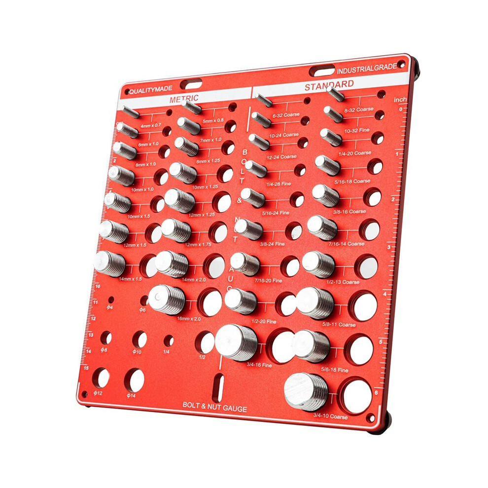 Thread Checker, 42 Nut And Bolt Thread Checker, Bolt Size And Thread Gauge, Bolt And Nut Identifier Gauge 4712708577246