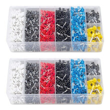 3800 PZ Kit di Terminali con Puntali per Cavi, AWG 22-10 Terminale Connettore Terminali per Cavi Isolati Terminali per Cavi Elettrici