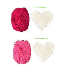 Wooden Hearts ,DIY Wooden Ornaments Unfinished Predrilled Wooden Heart Embellishments for Valentine'S Day, Wedding