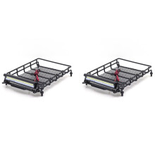 2X for MN D90 D91 MN90 MN99S 1/12 RC Car Upgrade Parts Metal Luggage Carrier Tray Roof Rack with LED Light Accessories
